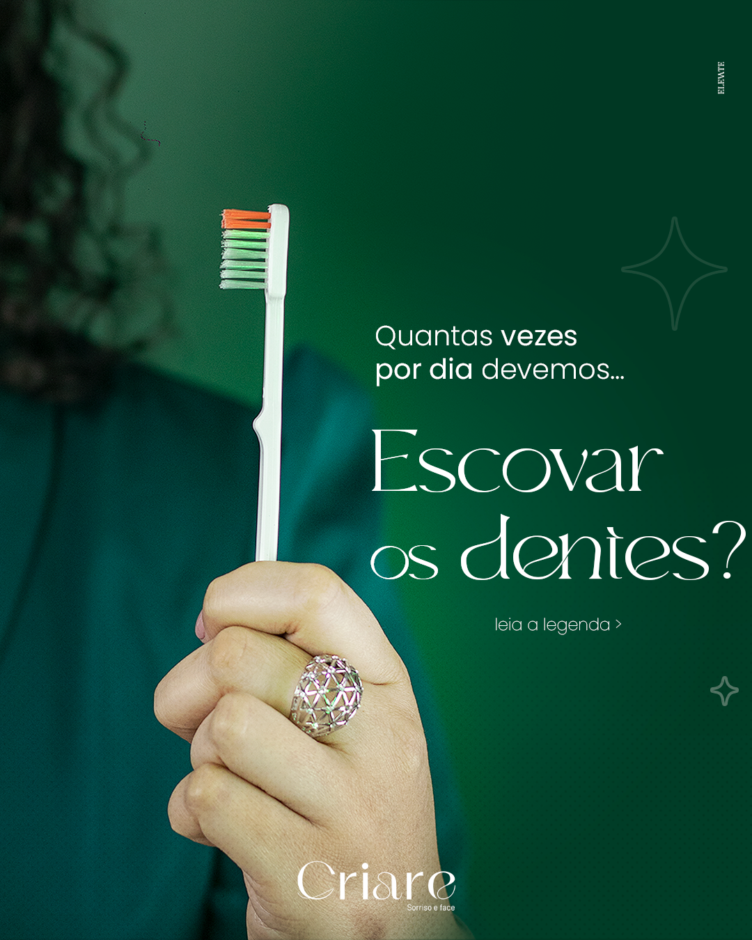 Arte da Criare sobre escovação