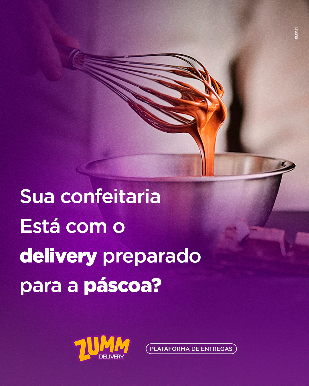 Arte da Zumm Delivery para confeitarias