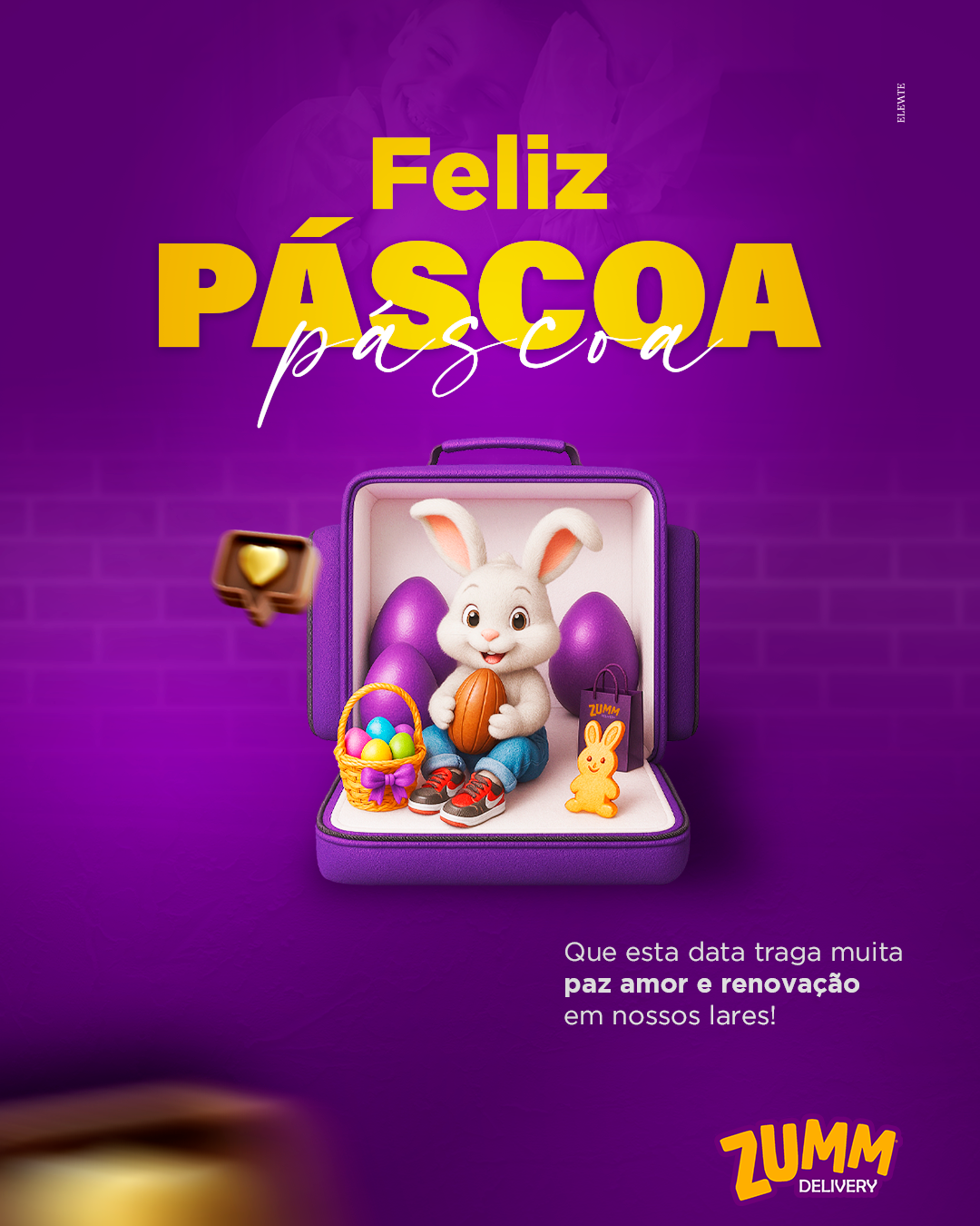Arte de Páscoa da Zumm Delivery
