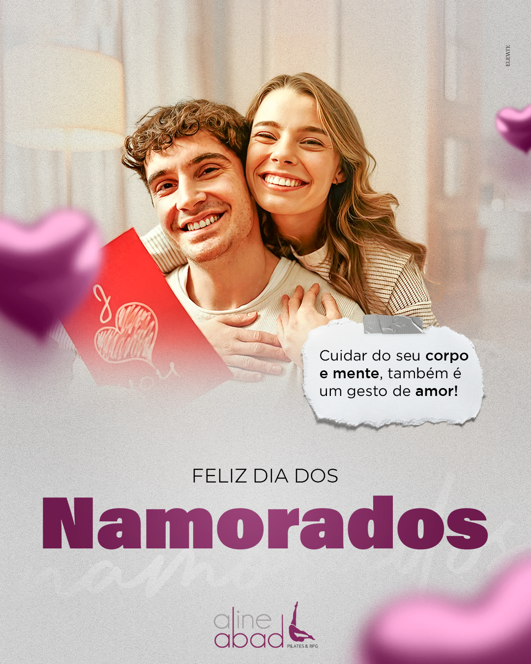 Arte de Dia dos Namorados de Aline Abad