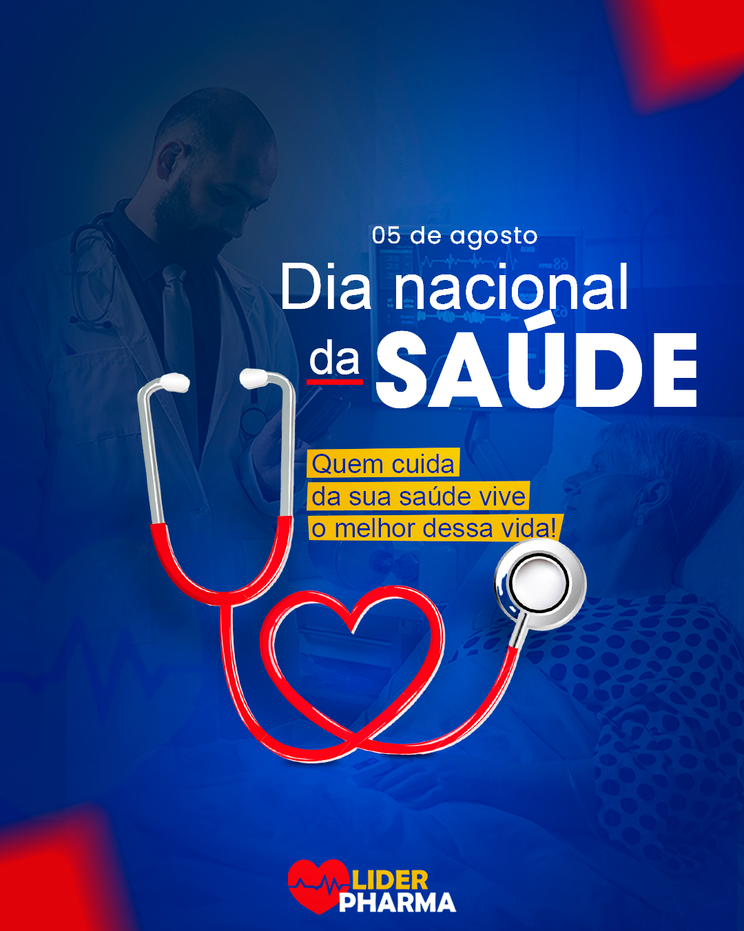 Arte do Dia Nacional da Saúde da Lider Pharma