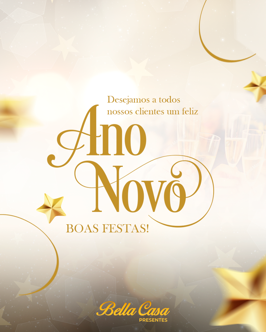 Arte de Ano Novo da Bella Casa Presentes